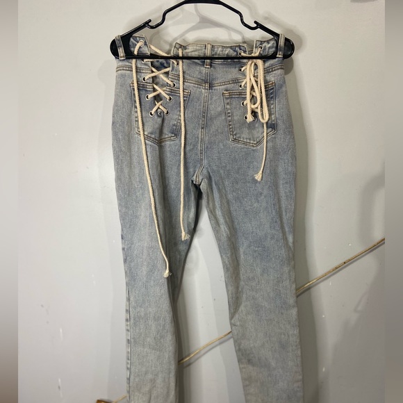 SHEIN Denim - Tie up jeans